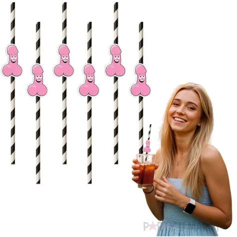 slomki wesole peniski w paski 19 5 cm 6 szt