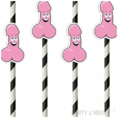 slomki wesole peniski w paski 19 5 cm 6 szt