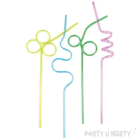 slomki zakrecona impreza mix amscan 25 cm 4 szt