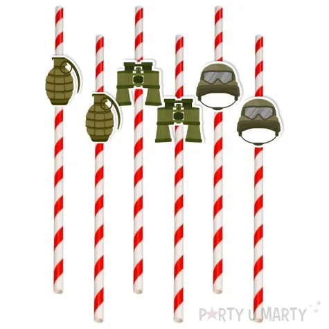 slomki zolnierskie atrybuty bialo czerwone 19 5 cm 6 szt