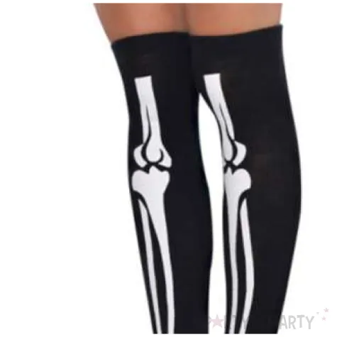 smieszne skarpety kosci szkieletu czarne amscan