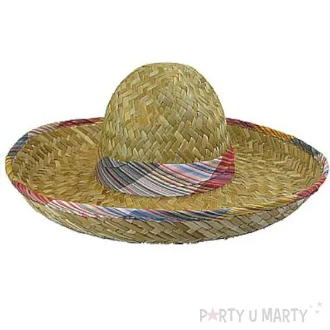 sombrero z kolorowym obszyciem