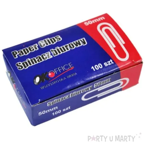 spinacze classic xl metalowe ok office 50 mm 100 szt
