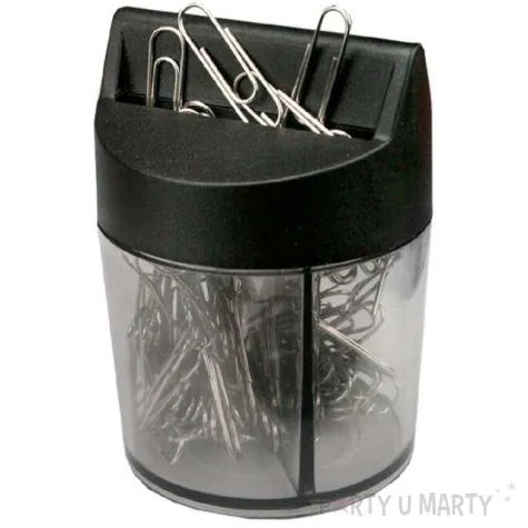 spinacze w pudelku magnetycznym srebrne titanum 28 mm 100 szt