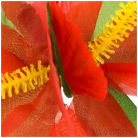 spinka hawajska aloha kwiaty czerwona godan