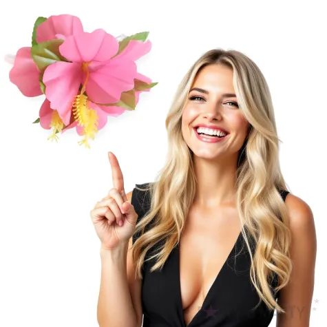 spinka hawajska aloha kwiaty rozowa godan