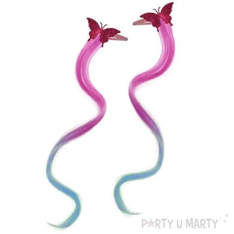 spinki pasemka motylki blekitno rozowy arpex