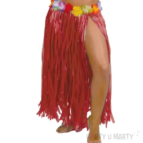 spodnica hawajska dluga czerwona guirca 75 cm