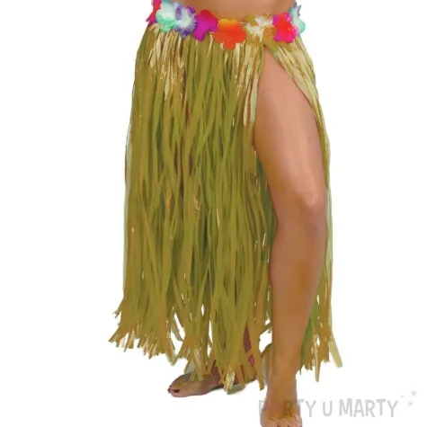 spodnica hawajska dluga zolta guirca 75 cm