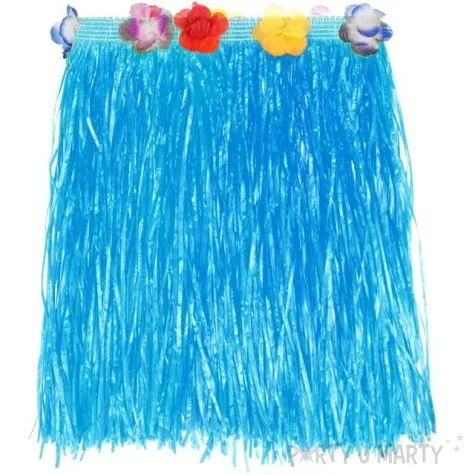 spodnica hawajska krotka niebieska godan 40 cm