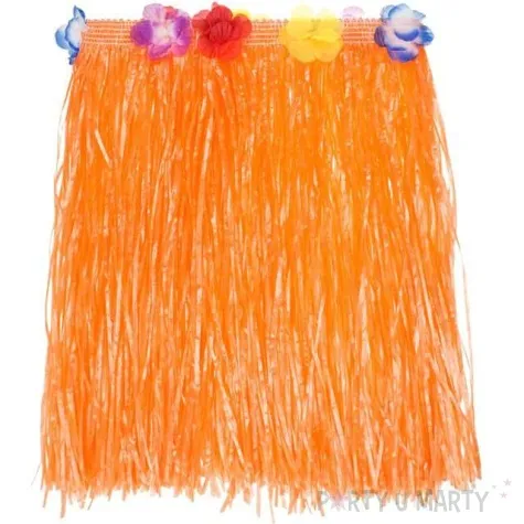 spodnica hawajska krotka pomaranczowa godan 40 cm