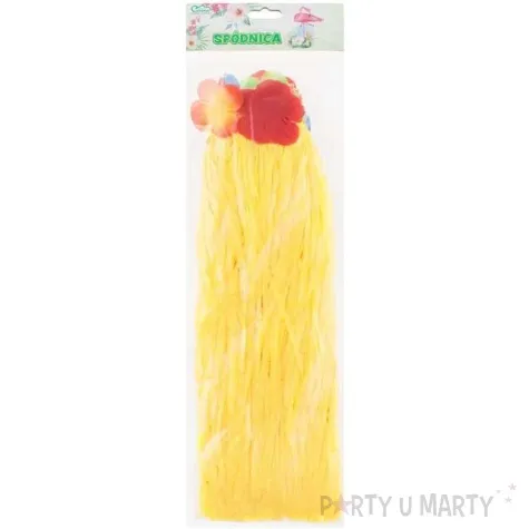 spodnica hawajska krotka zolta godan 40 cm