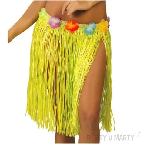 spodnica hawajska krotka zolta guirca 50 cm