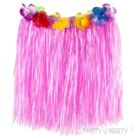 spodnica hawajska rozowa partypal 40 cm