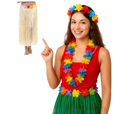 spodnica hawajska slomkowa smiffys 75 cm