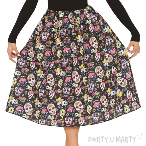 spodniczka dia de los muertos guirca