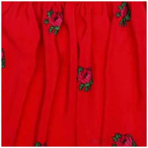 spodniczka ludowe kwiaty czerwona kraszek 122 128