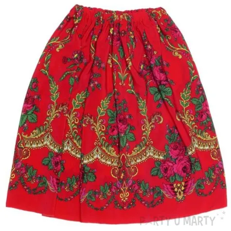 spodniczka ludowe wzory czerwona kraszek 110 116