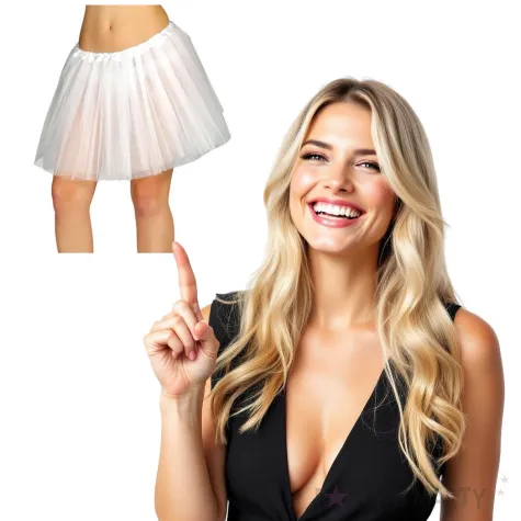 spodniczka tutu classic neon biale guirca 40 cm