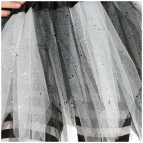 spodniczka tutu classic shine bialo czarna guirca 31 cm