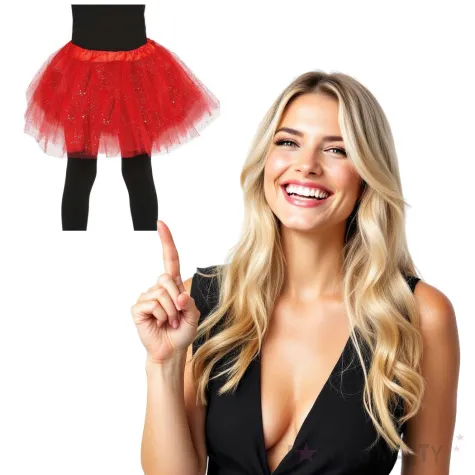 spodniczka tutu classic shine czerwona guirca 31 cm