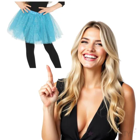 spodniczka tutu classic shine niebieska guirca 31 cm