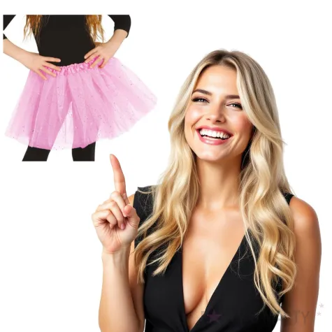 spodniczka tutu classic shine rozowe guirca 30 cm