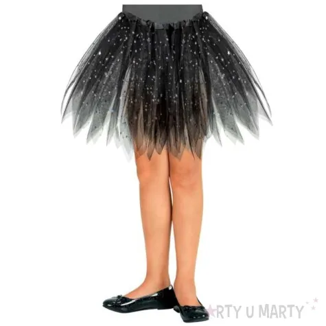 spodniczka tutu dziecieca czarna z gwiazdkami widmann