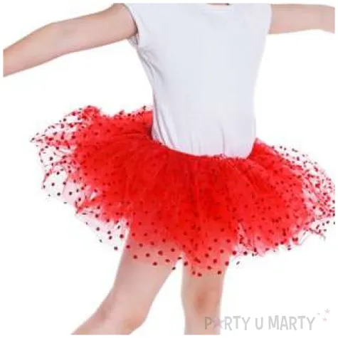 spodniczka tutu dziecieca czerwona godan 25cm