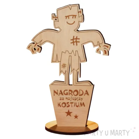 statuetka nagroda za kostium wesoly franky drewno 15 5 cm