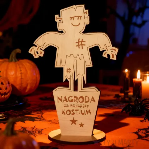 statuetka nagroda za kostium wesoly franky drewno 15 5 cm