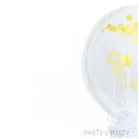 stojak balon konfetti w tiulu bialy partypal 68 cm