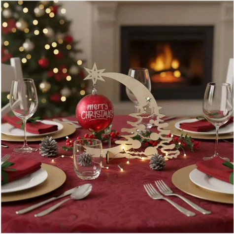 stojak na bombke choinka z gwiazda 23 cm