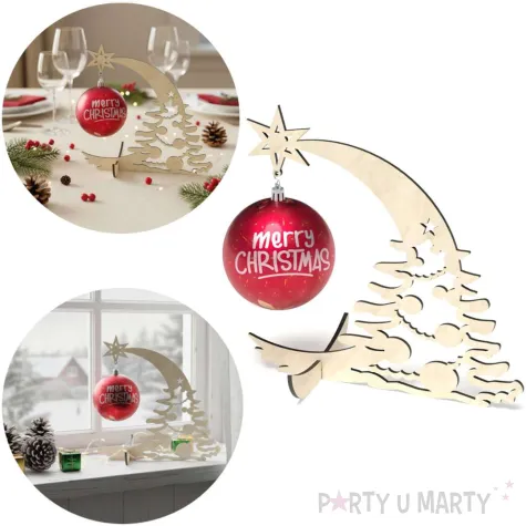 stojak na bombke choinka z gwiazda 23 cm