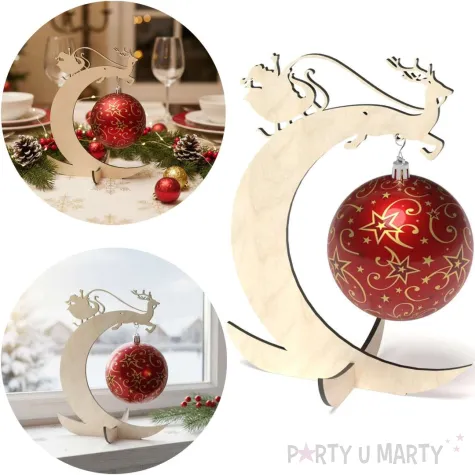 stojak na bombke mikolaj na ksiezycu 24 cm