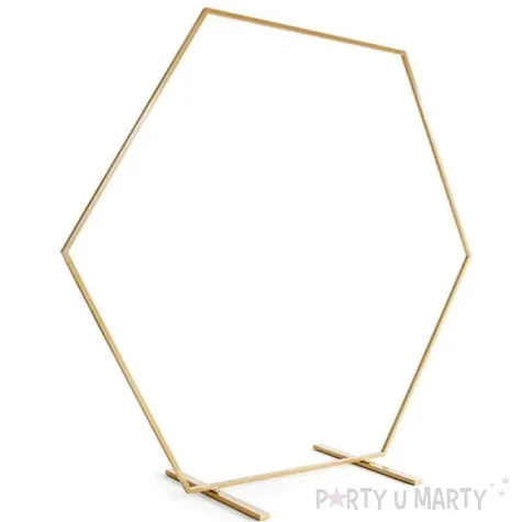 stojak na tlo heksagon zloty partydeco 2 m