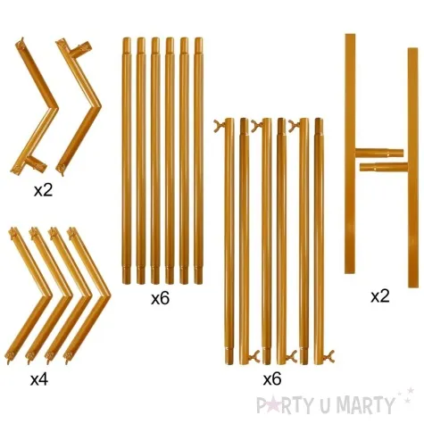 stojak na tlo heksagonalny zloty godan 200 x 200 cm