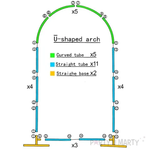 stojak na tlo luk zloty godan 120 x 220 cm