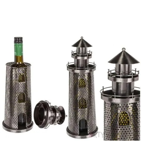 stojak na wino latarnia morska metalowy ootb