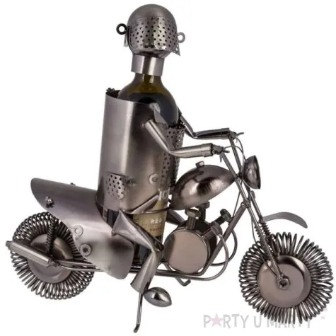stojak na wino motocyklista metalowy ootb