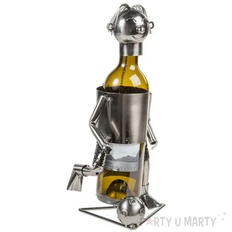 stojak na wino pilkarz metalowy ootb