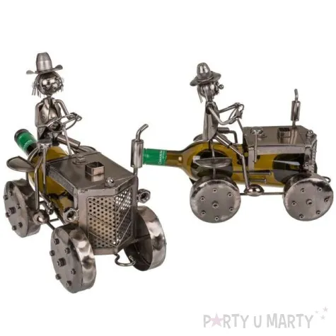 stojak na wino traktor rolnik metalowy ootb