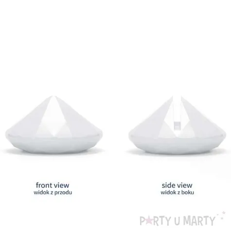 stojak na wizytowki diament bialy 40 mm 10 szt