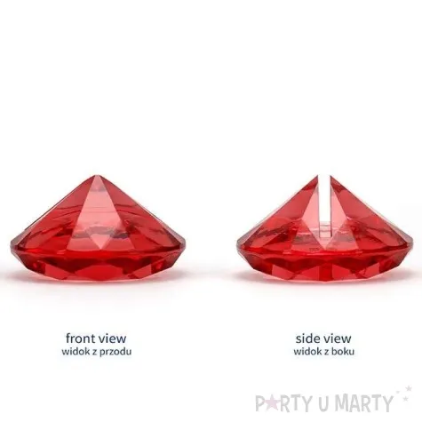 stojak na wizytowki diament czerwony 40 mm 10 szt