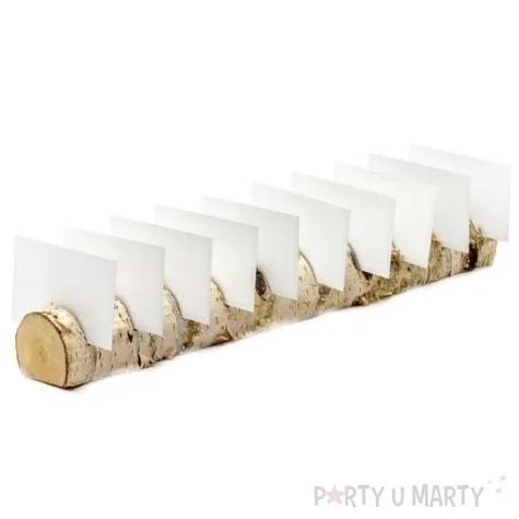 stojak na wizytowki drewno bialy partydeco 40 x 5 cm