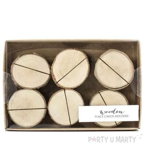 stojak na wizytowki drewno brazowy partydeco 4 cm 6 szt