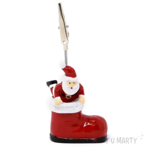 stojak na wizytowki sw mikolaj czerwony guirca 6 cm