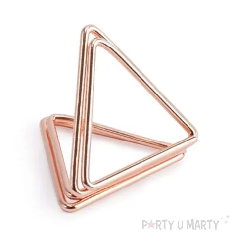 stojak na wizytowki trojkat rozowo zloty partydeco 2 3 cm 10 szt