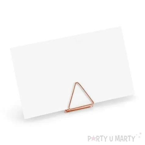 stojak na wizytowki trojkat rozowo zloty partydeco 2 3 cm 10 szt