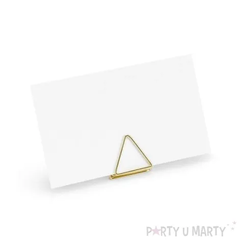 stojak na wizytowki trojkat zloty partydeco 2 3 cm 10 szt